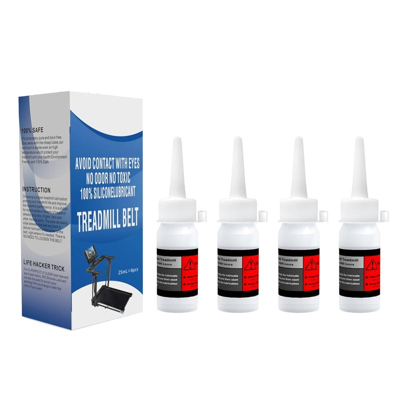 FUNRAY 100% Silicone Treadmill Belt Lubricants/Lubes - 25ml/Bottle, No Odor and No Toxic, Easy to Use, Disposable Lubricant, High Temperature Resistant and Stable Lubricant-4pcs - Image 1
